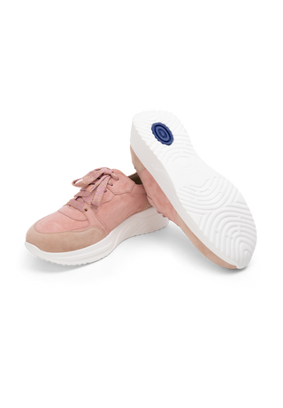 aufregender Sneaker Samtziege rosa