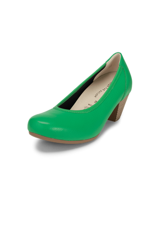femininer Pumps Hirschleder grün