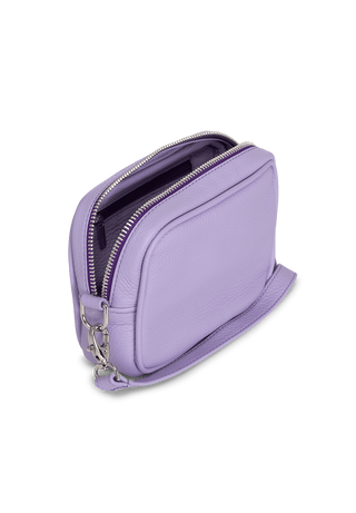 praktische Tasche Hirschleder flieder