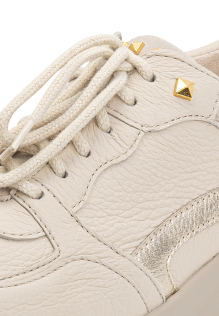 sportlicher Sneaker Hirschleder beige