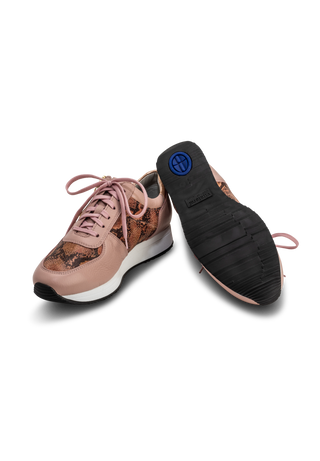 reptil Sneaker Hirschleder rosa/snake