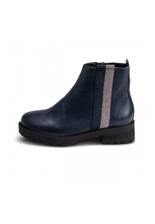 exklusive Stiefelette Hirschleder marine