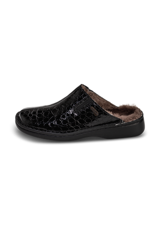 warmer Clog Softlack schwarz