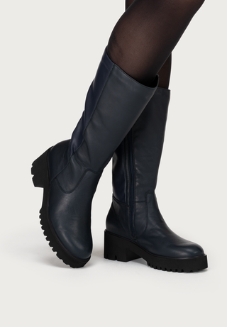 atemberaubender Stiefel Lammnappa marine