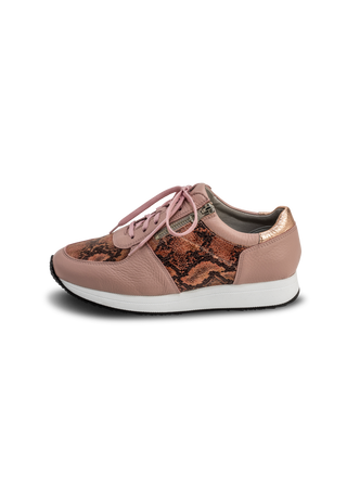 reptil Sneaker Hirschleder rosa/snake