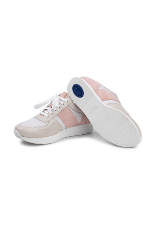 schöner Sneaker Veloursleder rosa