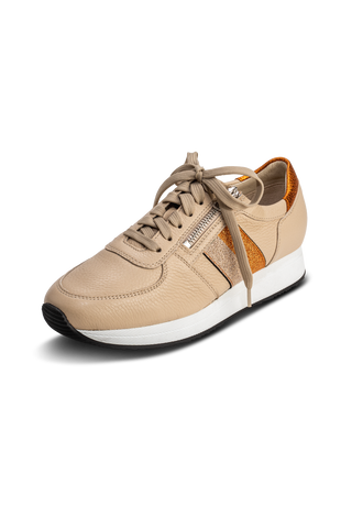 luxuriöser Sneaker Hirschleder sand