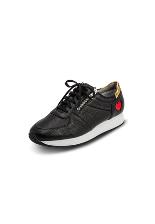 exklusiver Sneaker Hirschleder schwarz