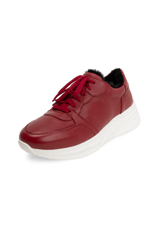 warmer Wintersneaker Hirschleder cranberry