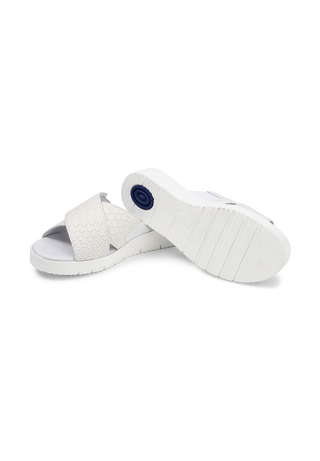 reptil Pantolette Nappaleder weiß