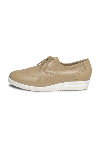 budapester Halbschuh Leder/Stretch helltaupe