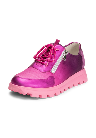bunter Sneaker Echt Leder & Textil  pink