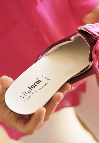 bunter Sneaker Echt Leder & Textil  pink