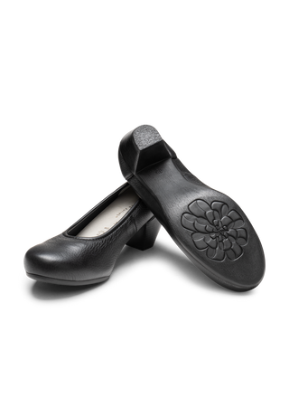 klassischer Pumps Hirschleder schwarz