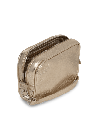 praktische Tasche Hirschleder gold