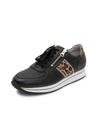 trendsicherer Sneaker Hirschleder leopard