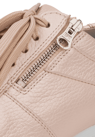 schimmernder Sneaker Hirschleder rose/metallic