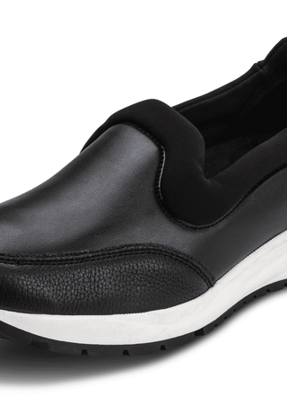 extrabreiter Slipper vitaform Stretch schwarz