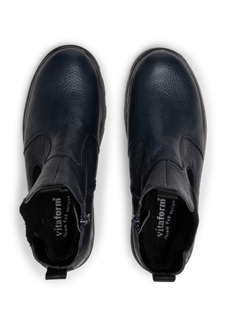 überragende Stiefelette Hirschleder marine