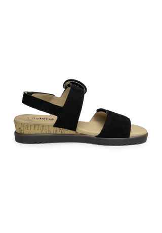 zarte Sandalette echt Leder schwarz