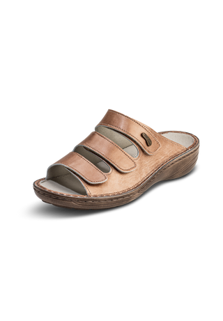 klassische Pantolette Softnappa bronze/metallic