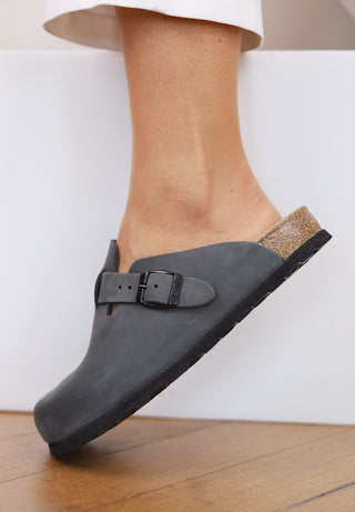 bequemer Clog Nubukleder ozean