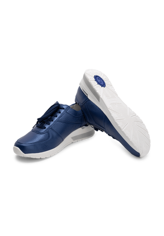 charmanter Sneaker Hirschleder marine