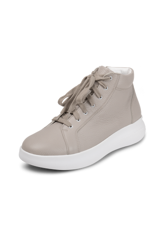 sportlicher Hightop Sneaker Hirschleder betongrau