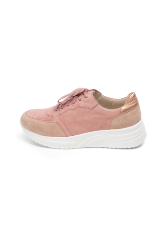 aufregender Sneaker Samtziege rosa