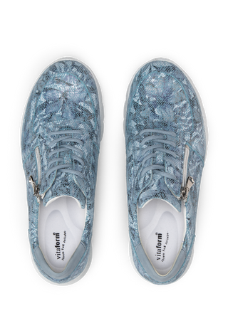 urbaner Sneaker Veloursleder jeansblau
