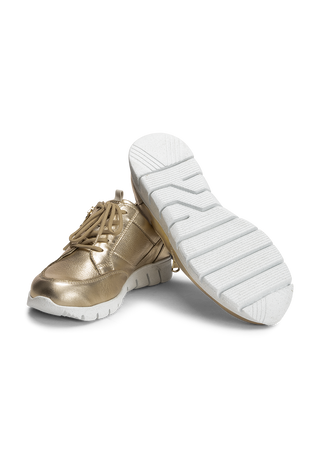 attraktiver Sneaker Hirschleder gold