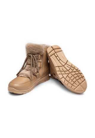 erstaunliche Stiefelette Hirschleder taupe