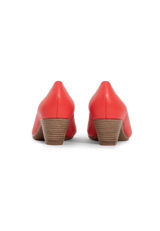 femininer Pumps Hirschleder koralle