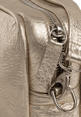 praktische Tasche Hirschleder gold