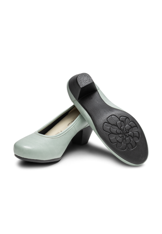 frischer Pumps Leder/Stretch mint