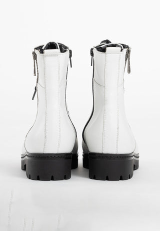 trendiger Bootie Nappaleder weiß