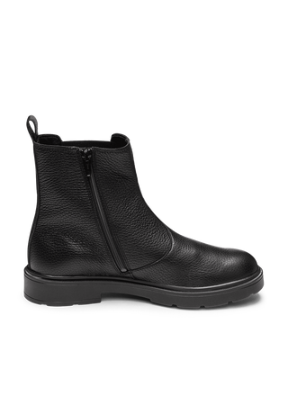 beherzte Stiefelette Hirschleder schwarz