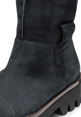 wundervolle Stiefelette Nubukleder marine