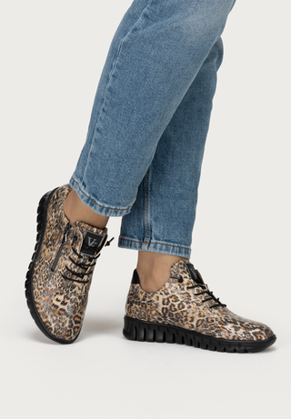 veganer Sneaker Textil leopard