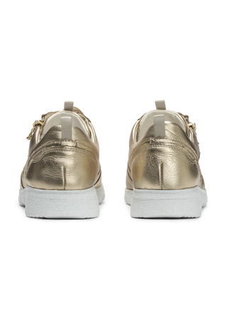 attraktiver Sneaker Hirschleder gold