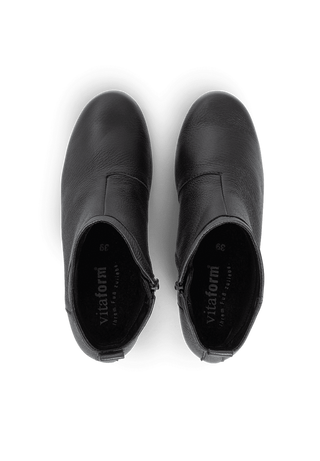 feine Stiefelette Hirschleder schwarz
