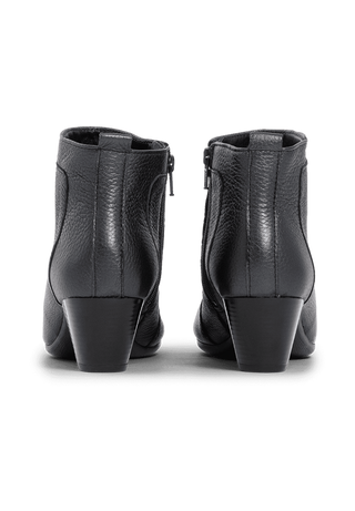 feine Stiefelette Hirschleder schwarz