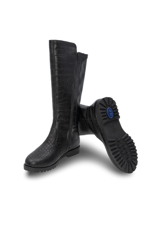 reptil Stiefel Hirschleder schwarz