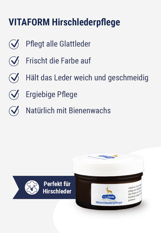 pflegende & farbauffrischende Hirschlederpflege 50 ml schwarz