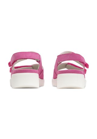 komfortable Sandale Samtziege pink