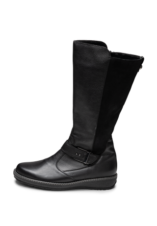 zeitloser Stiefel Nappaleder schwarz