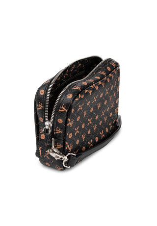 praktische Tasche Hirschleder schwarz/camel