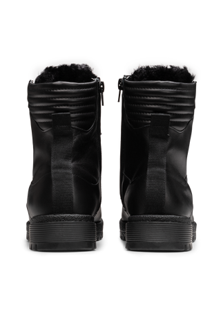 hochklassige Stiefelette Softnappaleder schwarz