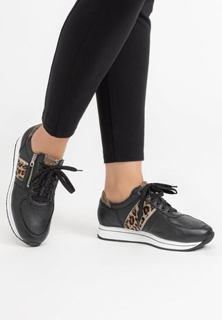 trendsicherer Sneaker Hirschleder leopard