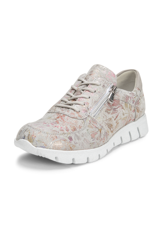 urbaner Sneaker Veloursleder hellgrau
